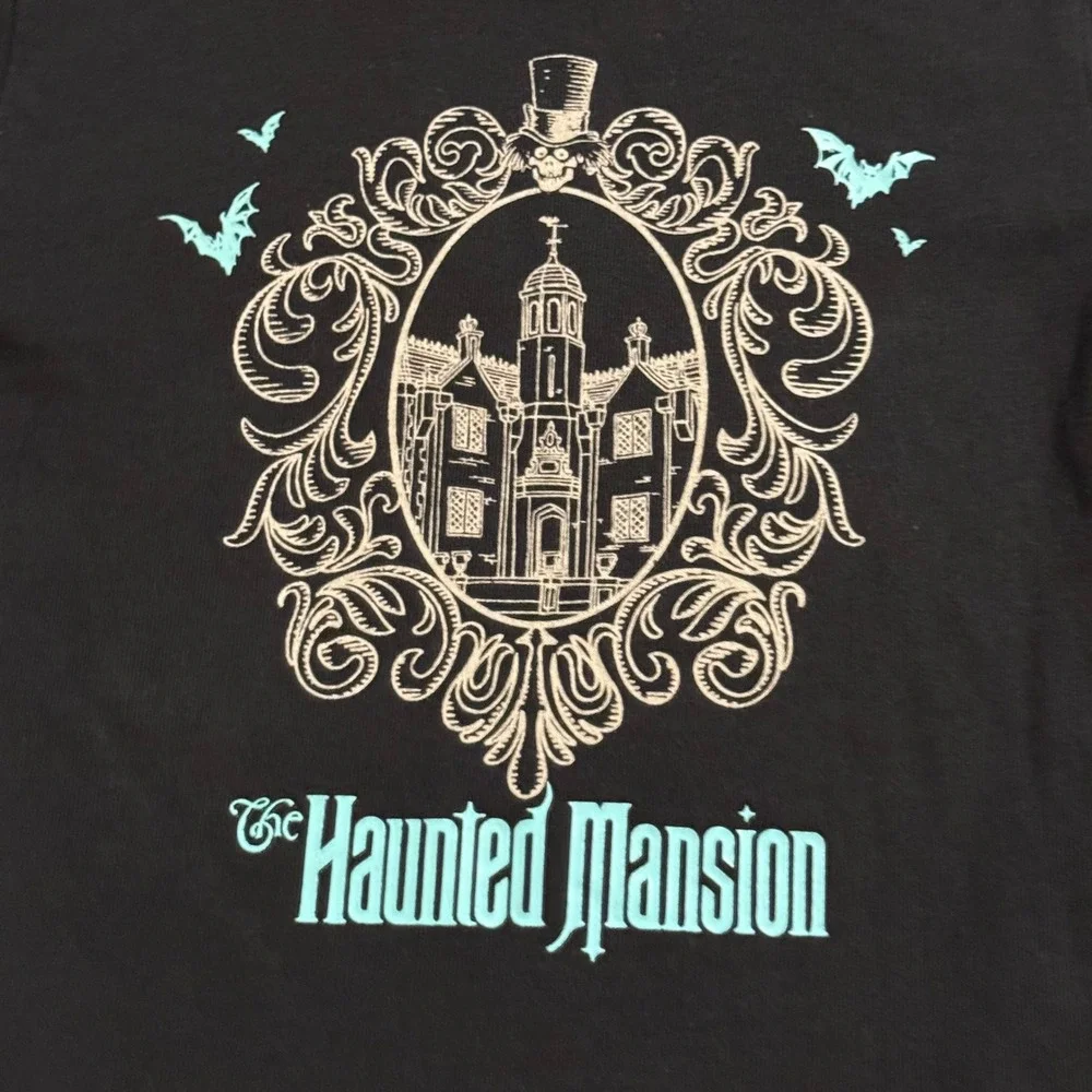 Disney Parks Haunted Mansion Youth Collared Black Dress Hatbox Ghost Size 3 3T